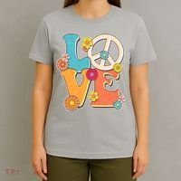 Cute Retro 1960s Flower Power Love Peace T-Shirt thumb 4