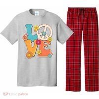 Cute Retro 1960s Flower Power Love Peace Pajama Set thumb 0