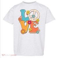 Cute Retro 1960s Flower Power Love Peace Toddler T-Shirt thumb 0