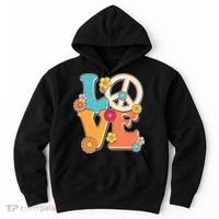 Cute Retro 1960s Flower Power Love Peace Hoodie thumb 0
