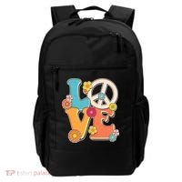 Cute Retro 1960s Flower Power Love Peace Backpack thumb 0