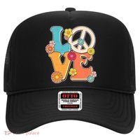 Cute Retro 1960s Flower Power Love Peace Hat thumb 0