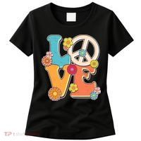 Cute Retro 1960s Flower Power Love Peace Women's T-Shirt thumb 0