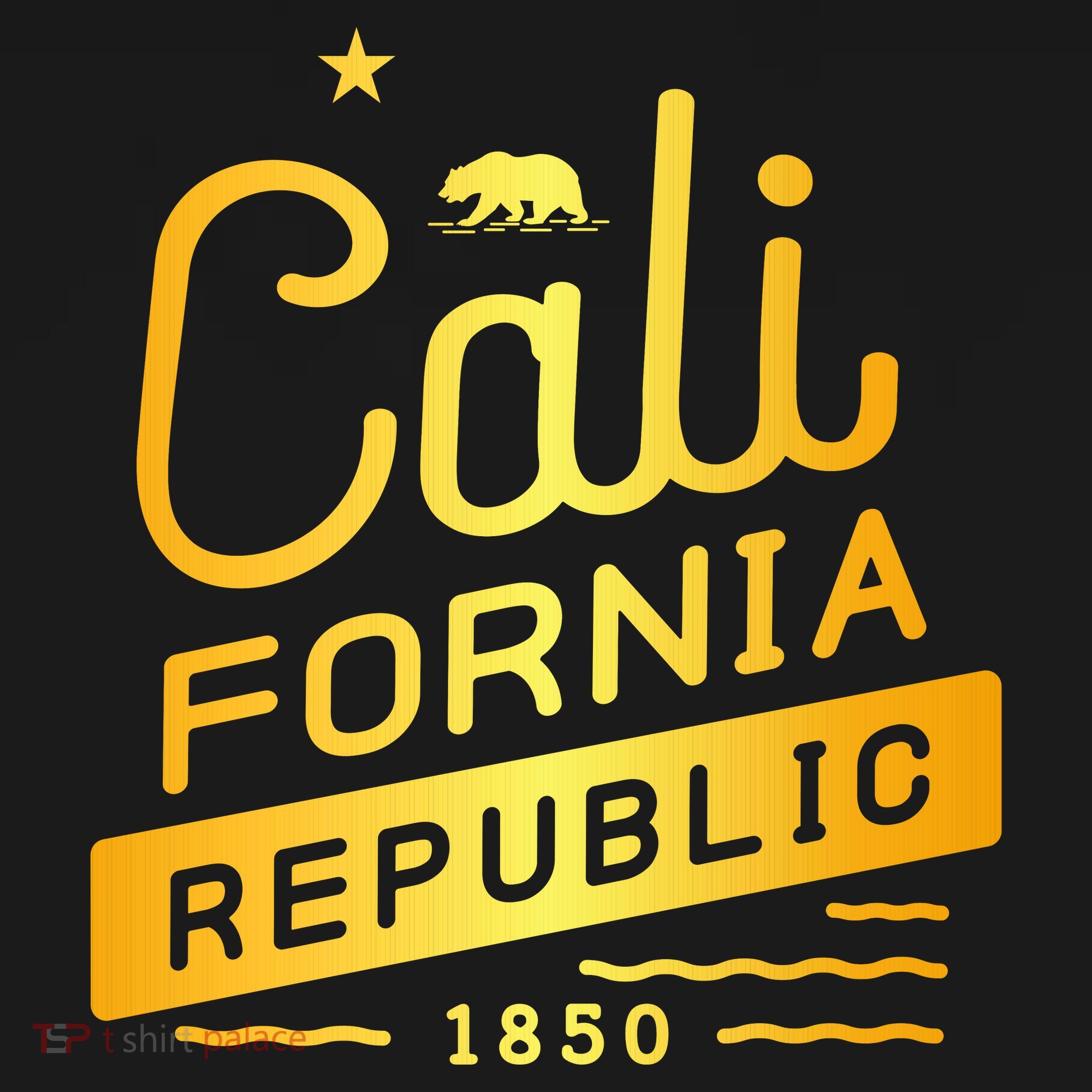 California Republic 1850 Gold Logo Women's Hoodie