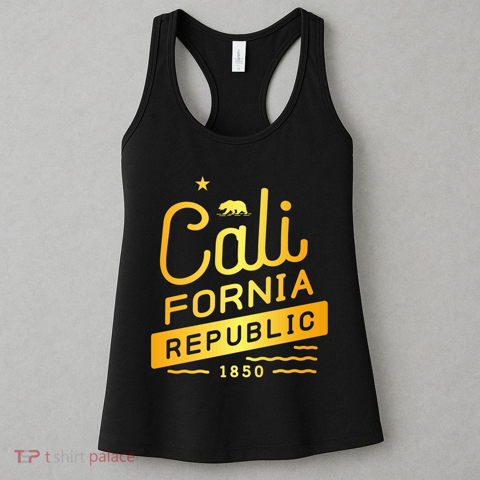California Republic 1850 Gold Logo Women's Tank Top