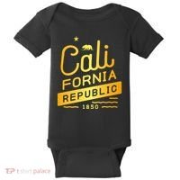 California Republic 1850 Gold Logo Baby Bodysuit thumb 0
