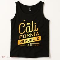 California Republic 1850 Gold Logo Tank Top thumb 2