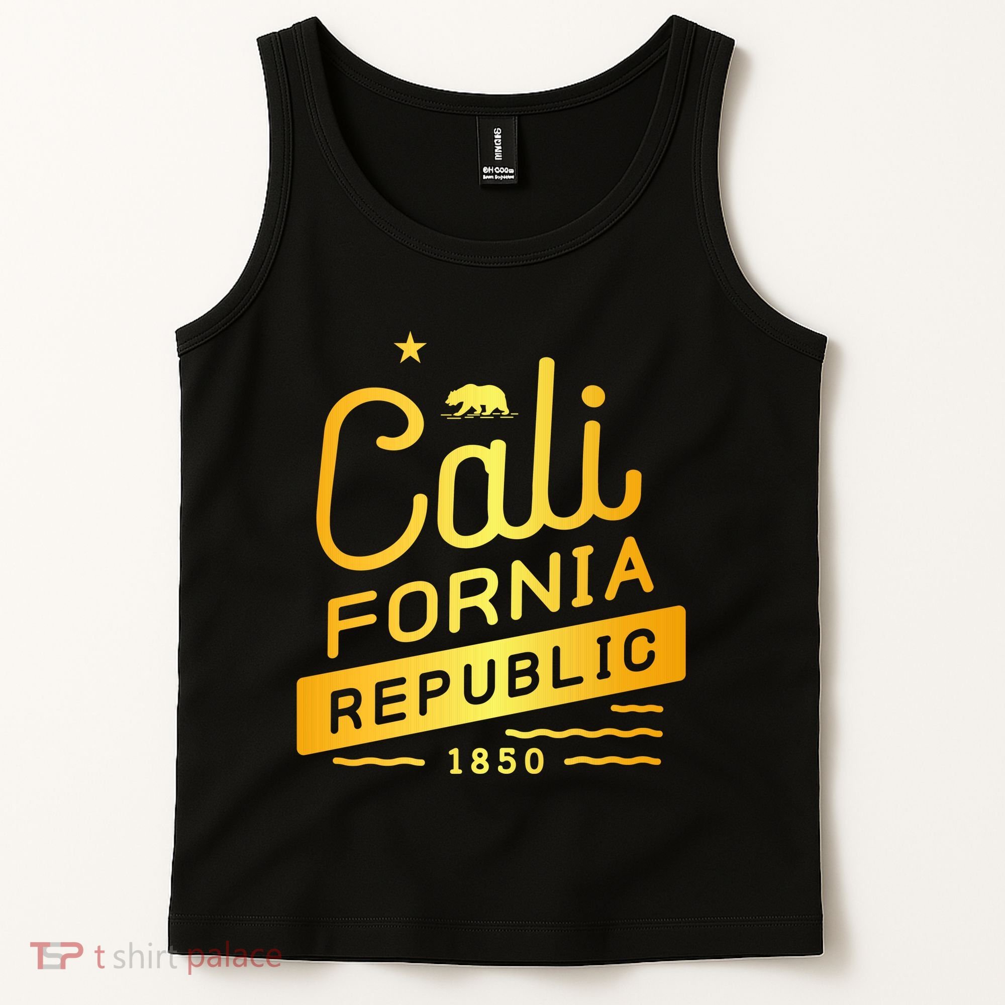 California Republic 1850 Gold Logo Tank Top