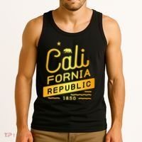 California Republic 1850 Gold Logo Tank Top thumb 3