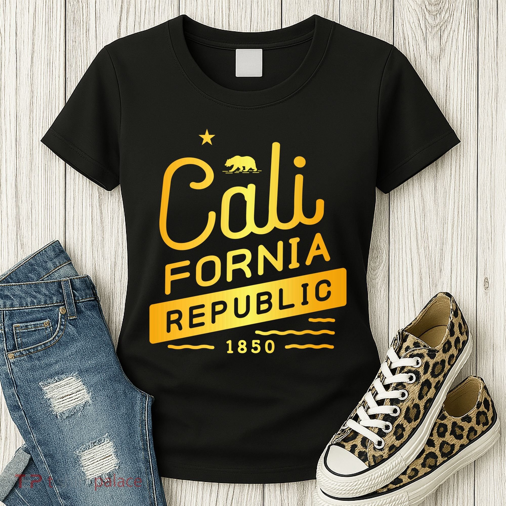 California Republic 1850 Gold Logo Women's T-Shirt