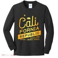 California Republic 1850 Gold Logo Kids Long Sleeve Shirt thumb 0