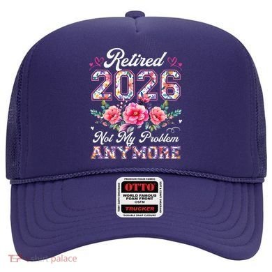 Cute Retired 2026 Not My Problem Anymore Vintage Flower Floral Pattern Hat