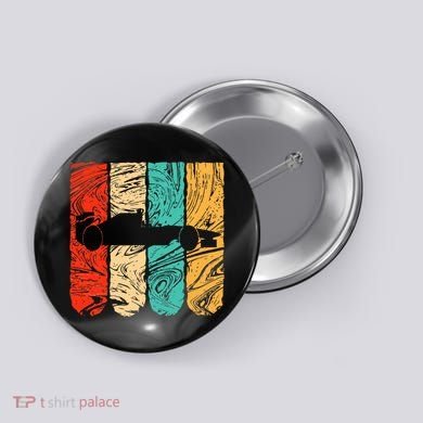 Classic Retro 70s Formula Motor Sport Racing Fan Button