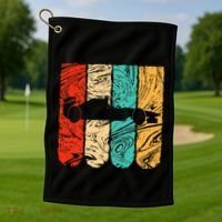 Classic Retro 70s Formula Motor Sport Racing Fan Golf Towel thumb 1