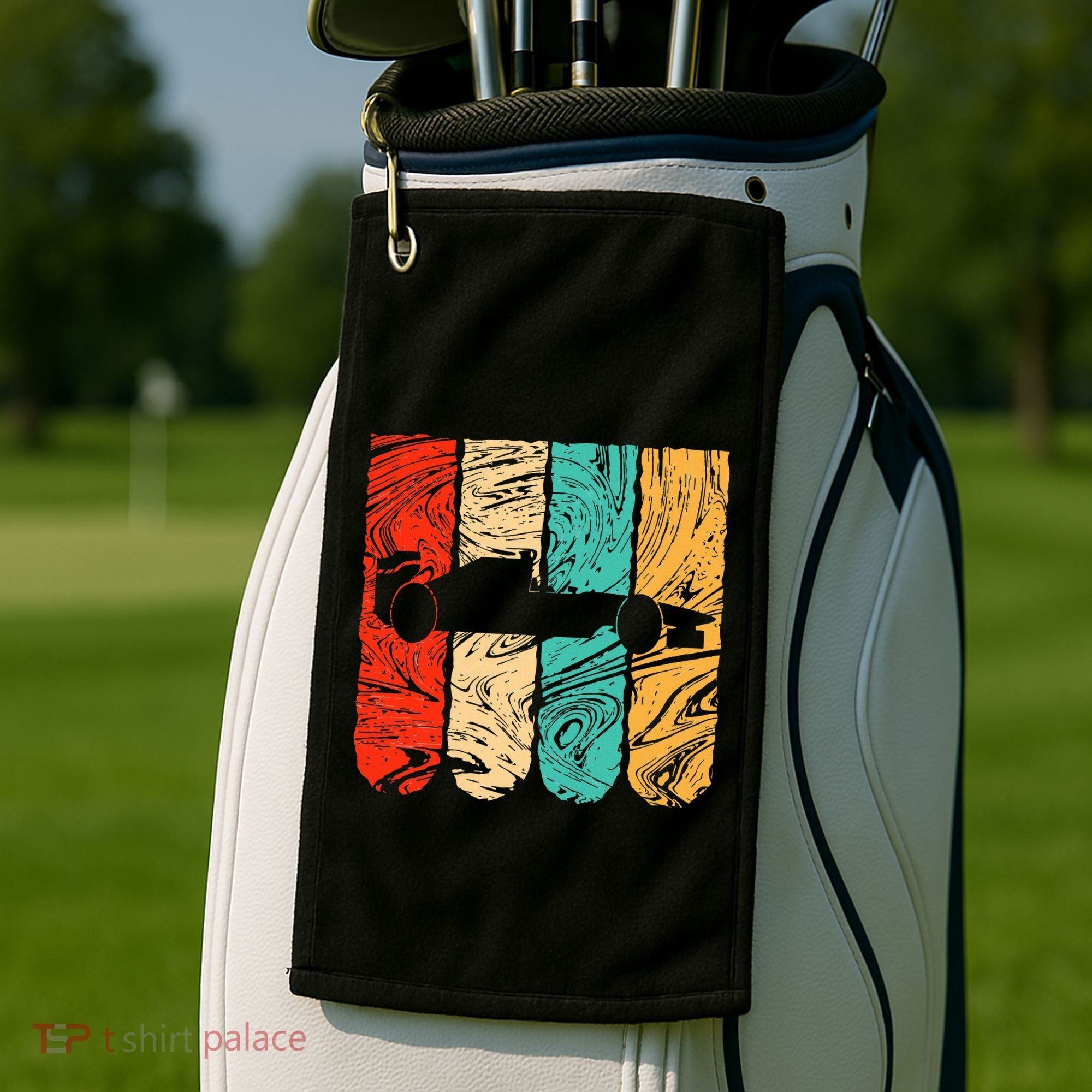 Classic Retro 70s Formula Motor Sport Racing Fan Golf Towel