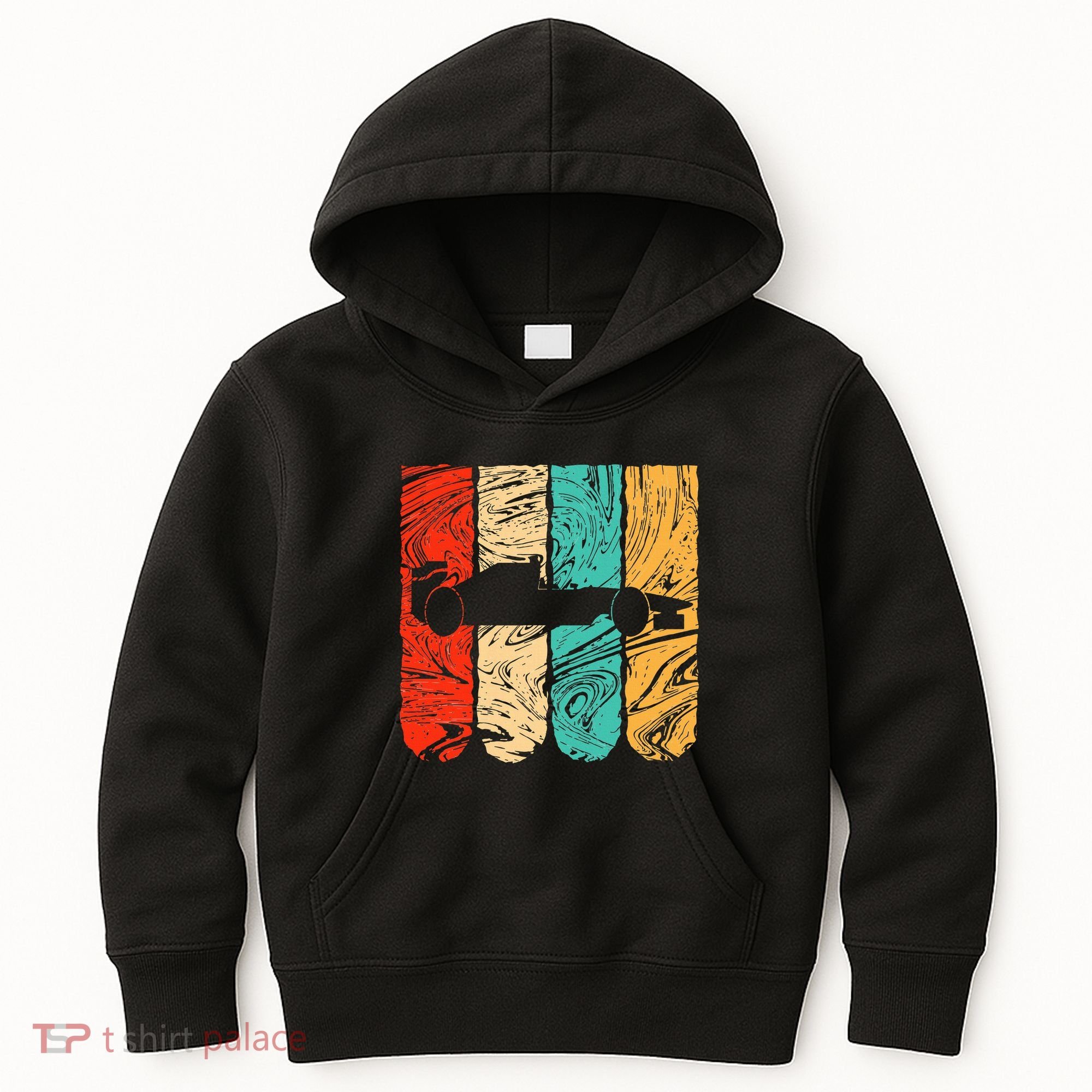 Classic Retro 70s Formula Motor Sport Racing Fan Kids Hoodie