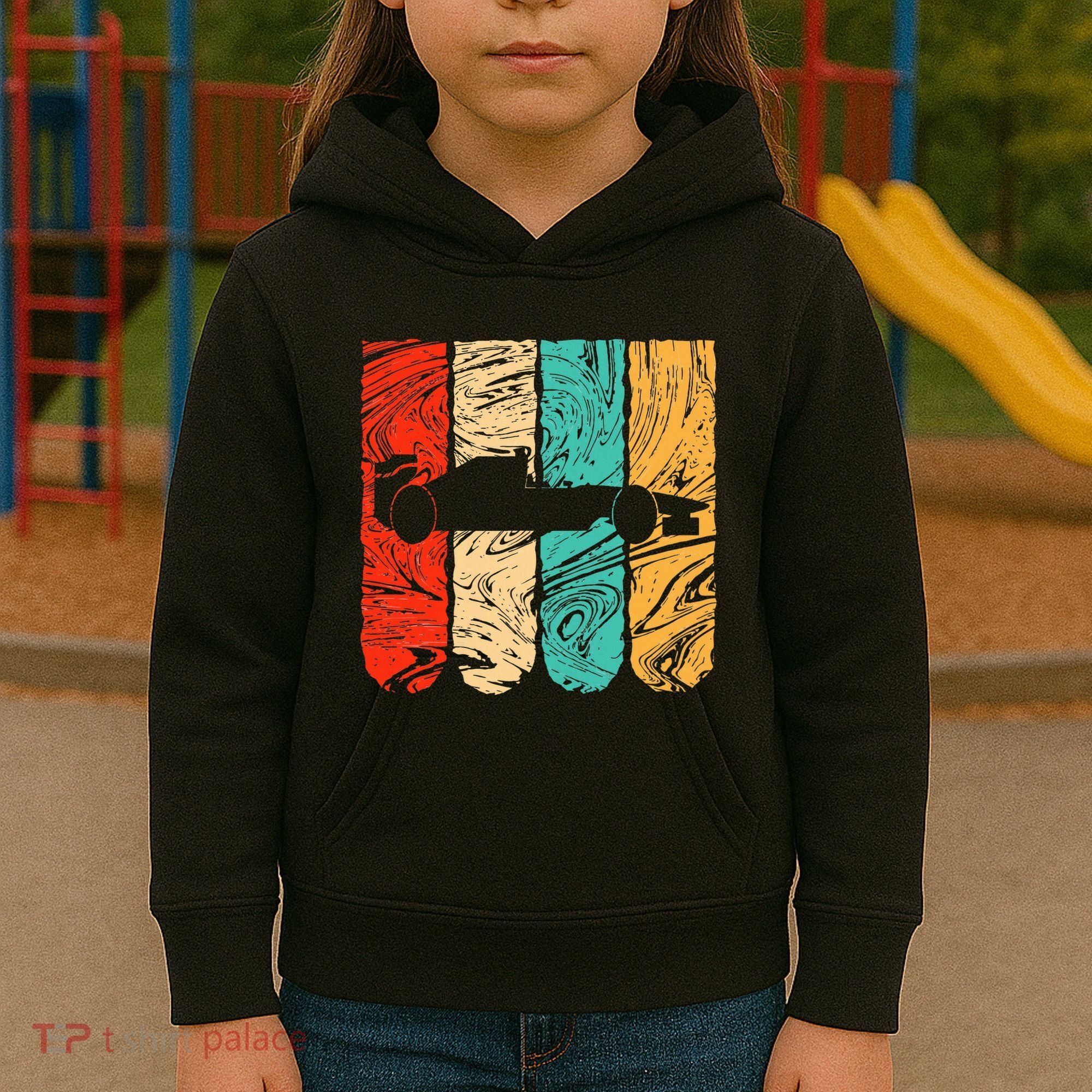 Classic Retro 70s Formula Motor Sport Racing Fan Kids Hoodie