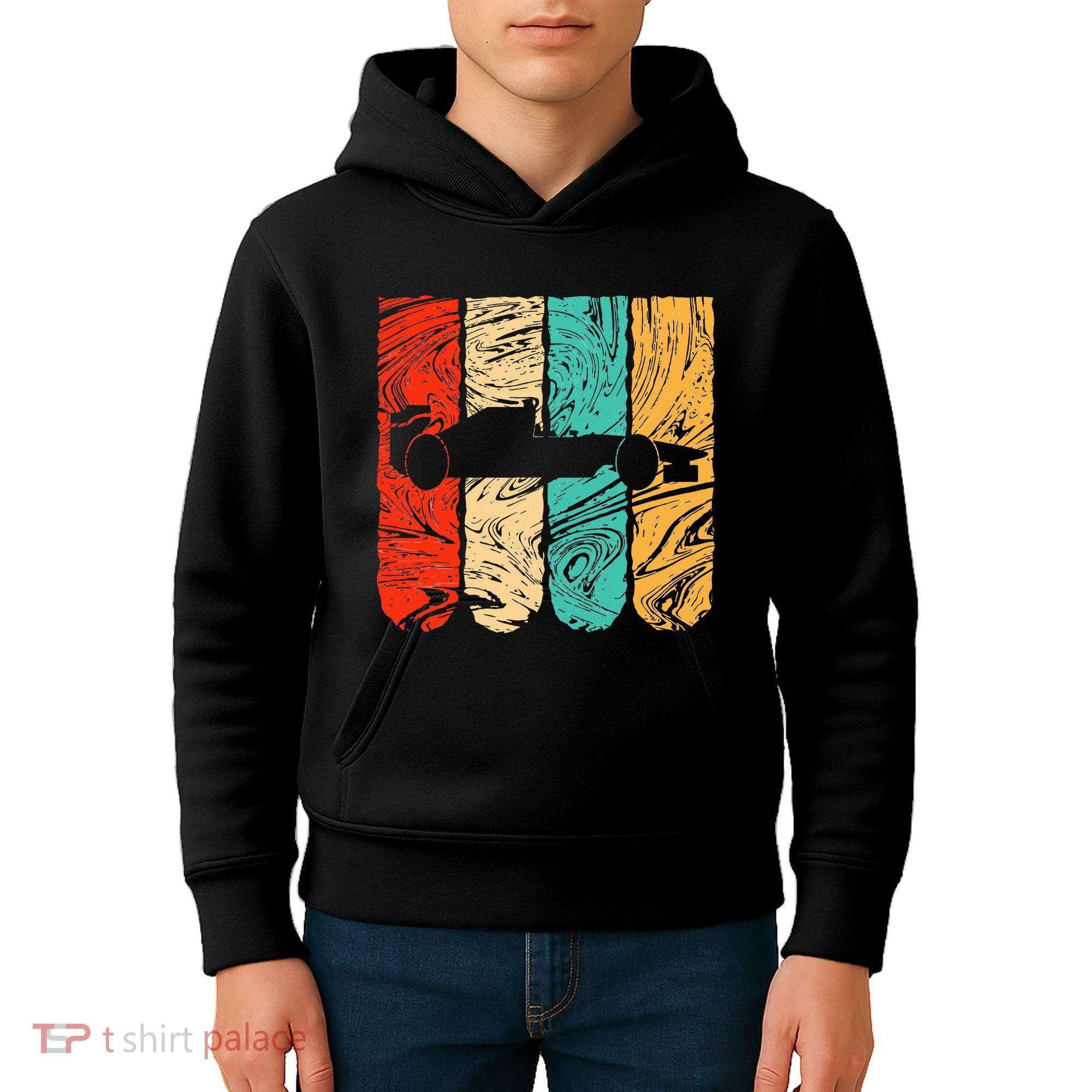 Classic Retro 70s Formula Motor Sport Racing Fan Kids Hoodie