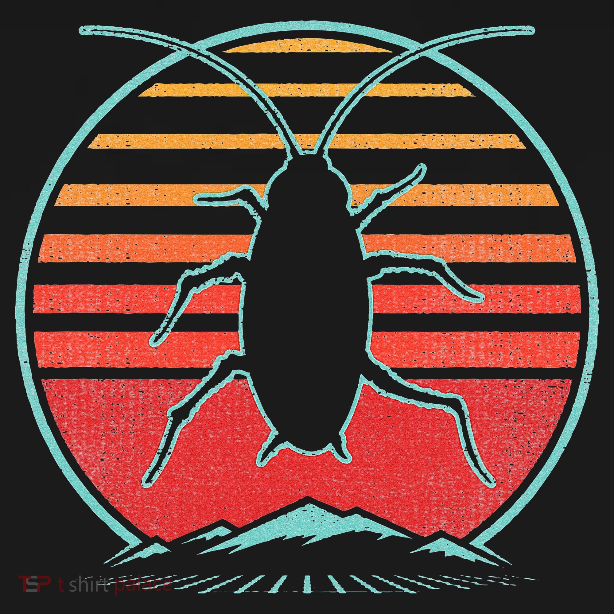 Cockroach Retro 80s Style Pest Control Exterminator Gift Polo