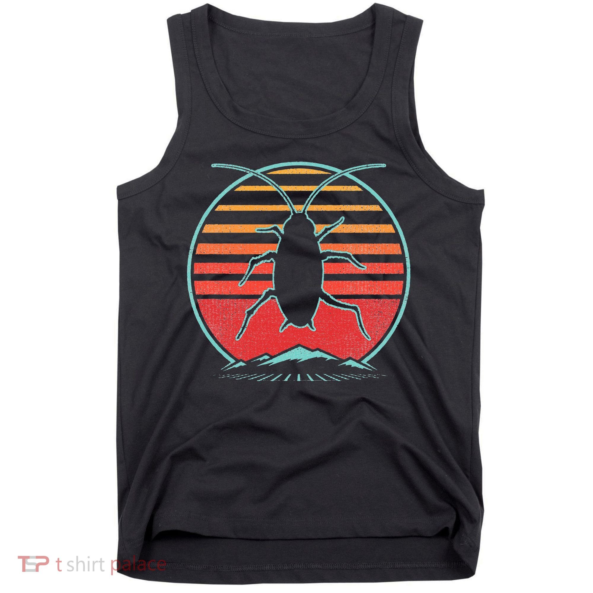 Cockroach Retro 80s Style Pest Control Exterminator Gift Tank Top