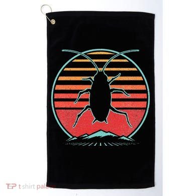 Cockroach Retro 80s Style Pest Control Exterminator Gift Golf Towel