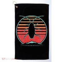 Cockroach Retro 80s Style Pest Control Exterminator Gift Golf Towel thumb 0