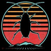 Cockroach Retro 80s Style Pest Control Exterminator Gift Women's Long Sleeve Shirt thumb 2
