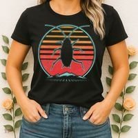Cockroach Retro 80s Style Pest Control Exterminator Gift Women's T-Shirt thumb 2
