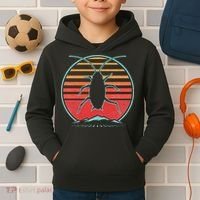 Cockroach Retro 80s Style Pest Control Exterminator Gift Kids Hoodie thumb 2