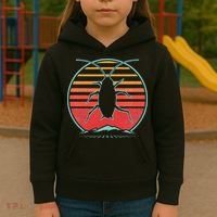 Cockroach Retro 80s Style Pest Control Exterminator Gift Kids Hoodie thumb 3