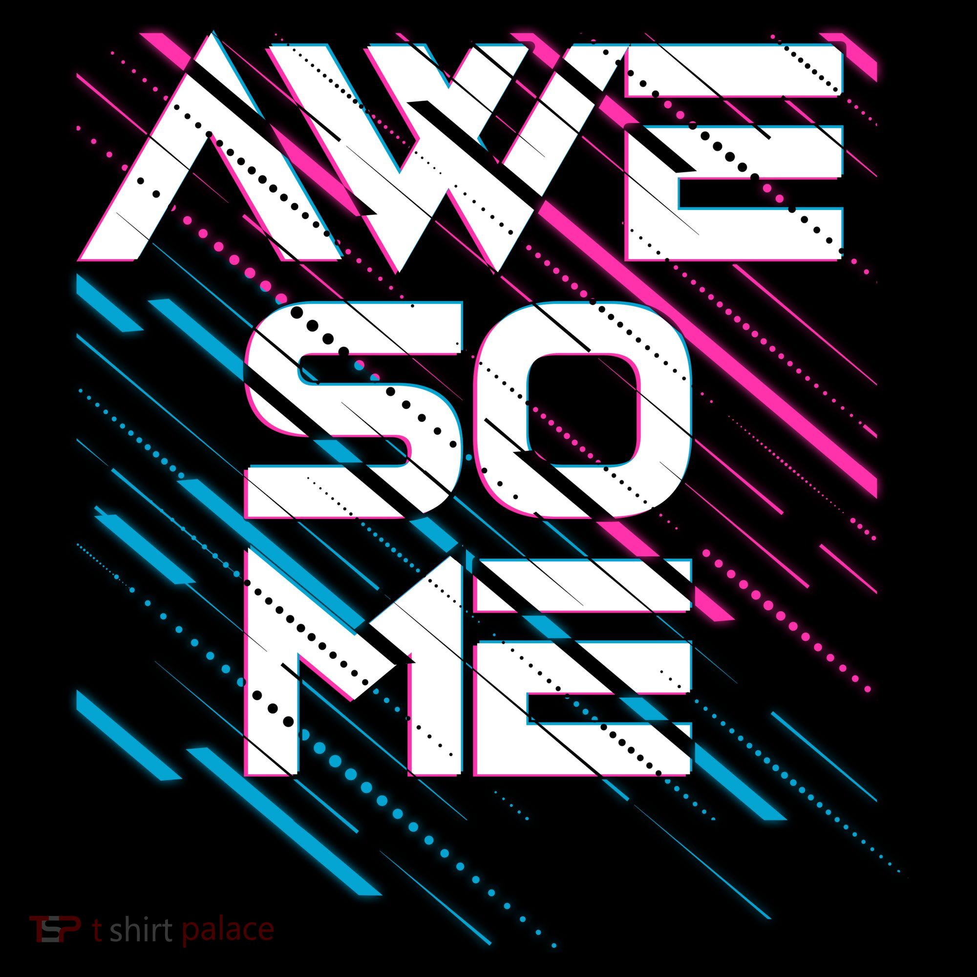 Cool Retro 80's Eighties Pattern Awesome Ornament