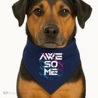 Cool Retro 80's Eighties Pattern Awesome USA-Made Doggie Bandana thumb 1