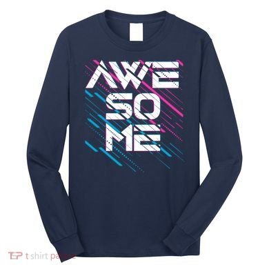 Cool Retro 80's Eighties Pattern Awesome Long Sleeve Shirt