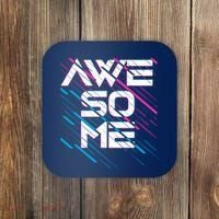 Cool Retro 80's Eighties Pattern Awesome Coaster thumb 0