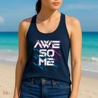 Cool Retro 80's Eighties Pattern Awesome Women's Tank Top thumb 2