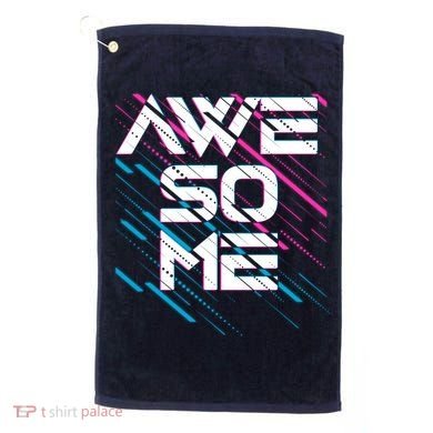 Cool Retro 80's Eighties Pattern Awesome Golf Towel