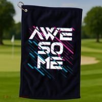 Cool Retro 80's Eighties Pattern Awesome Golf Towel thumb 1