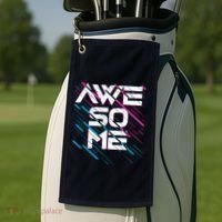 Cool Retro 80's Eighties Pattern Awesome Golf Towel thumb 2