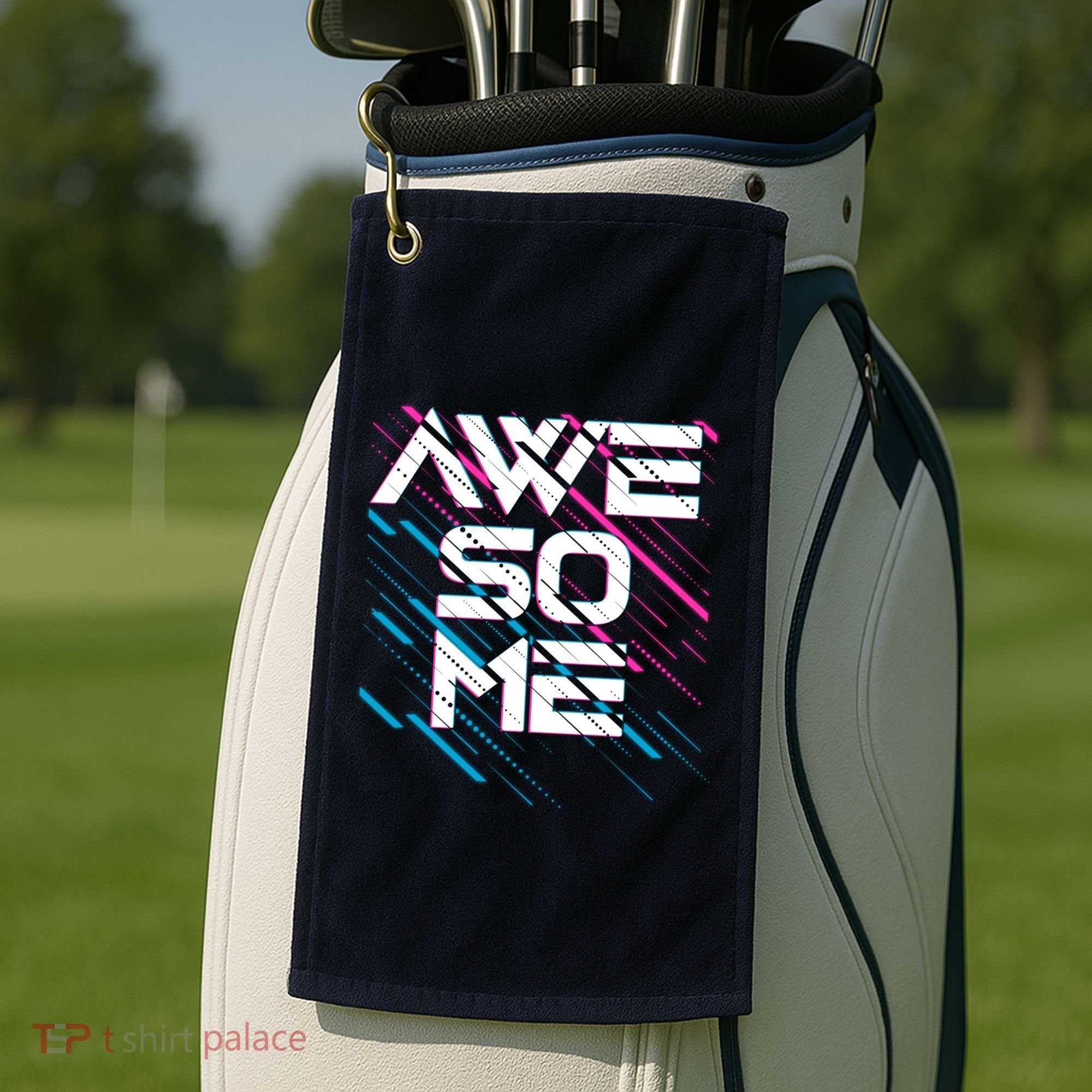 Cool Retro 80's Eighties Pattern Awesome Golf Towel