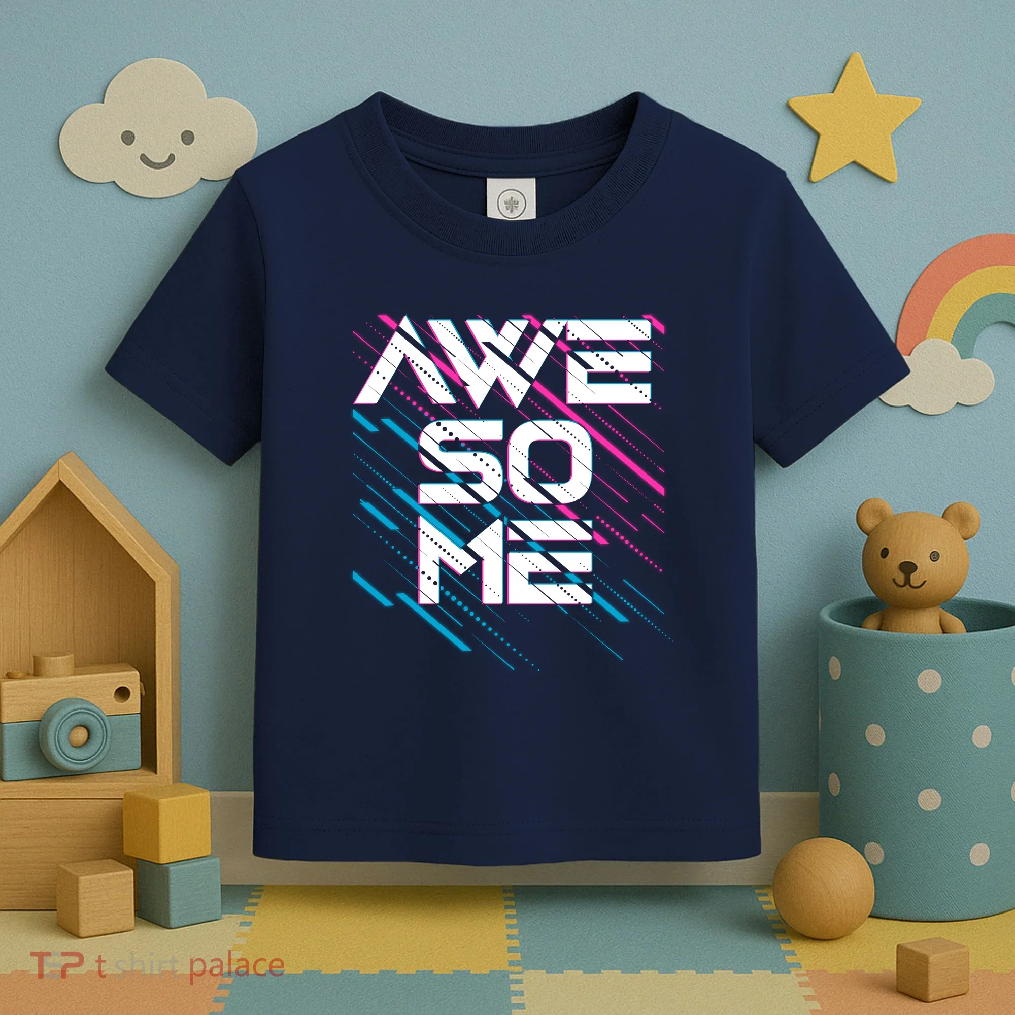 Cool Retro 80's Eighties Pattern Awesome Toddler T-Shirt