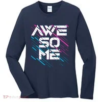 Cool Retro 80's Eighties Pattern Awesome Women's Long Sleeve Shirt thumb 0
