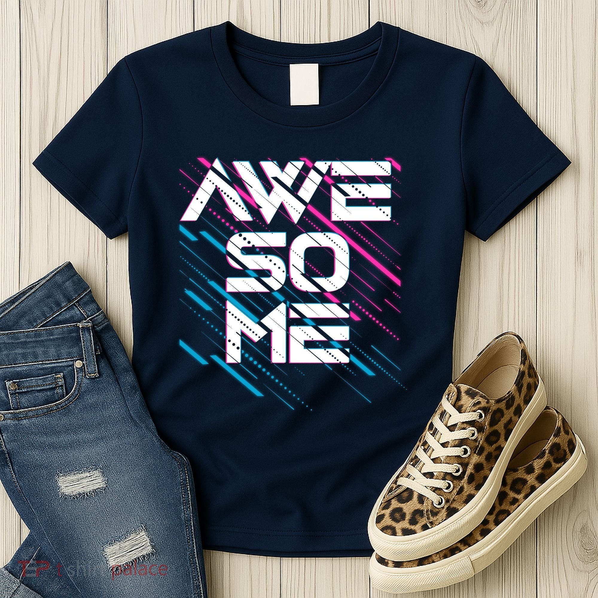Cool Retro 80's Eighties Pattern Awesome Women's T-Shirt