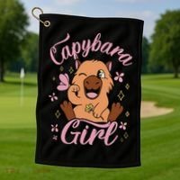 Capybara  Rodent Animals Capybaras Funny Capybara  Golf Towel thumb 1