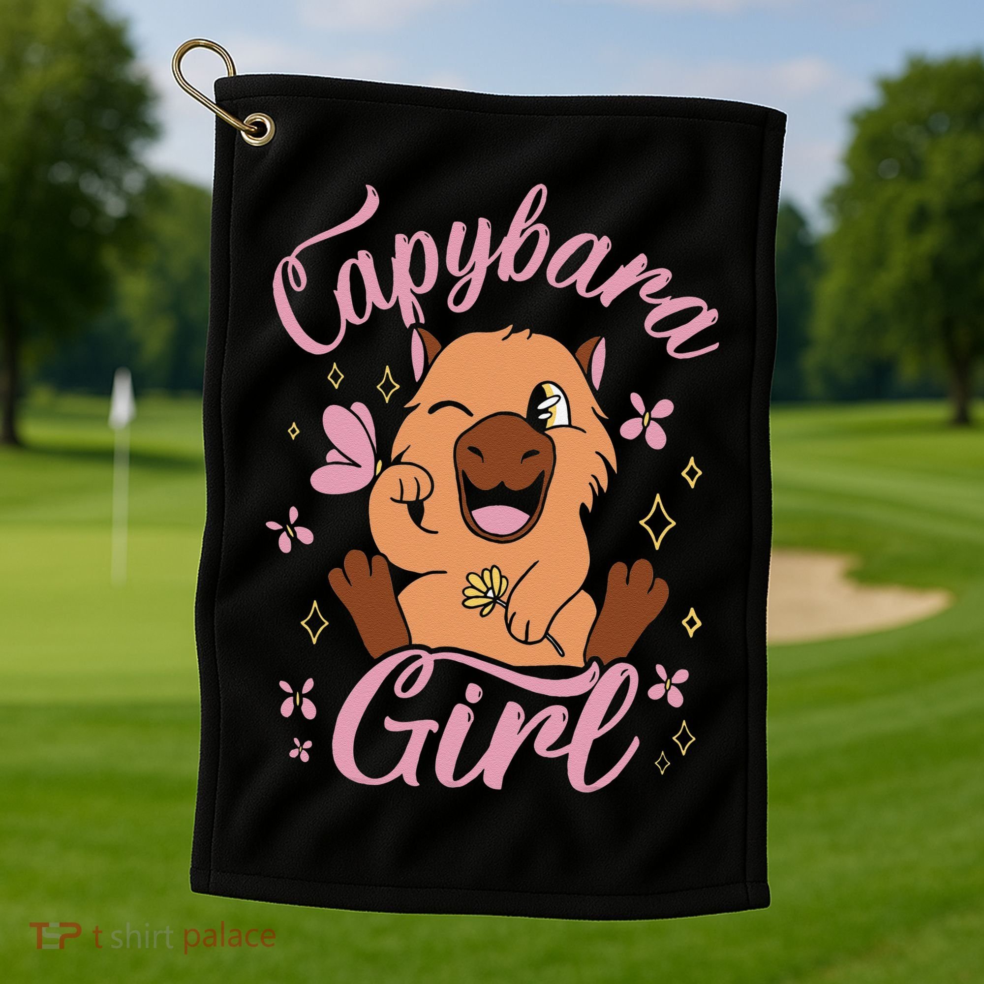 Capybara  Rodent Animals Capybaras Funny Capybara  Golf Towel