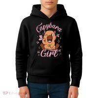 Capybara  Rodent Animals Capybaras Funny Capybara  Kids Hoodie thumb 4