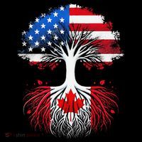 Canadian Roots American Grown Tree Flag Funny Canada Day Coffee Mug thumb 5