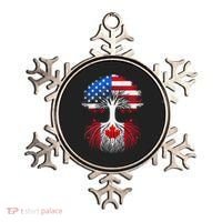 Canadian Roots American Grown Tree Flag Funny Canada Day Ornament thumb 0