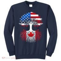 Canadian Roots American Grown Tree Flag Funny Canada Day Sweatshirt thumb 0