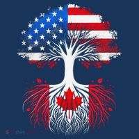 Canadian Roots American Grown Tree Flag Funny Canada Day Mousepad thumb 1