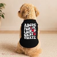 Cute Retro Abcs I Love You Valentine School Teacher Student Life Doggie Tank thumb 2